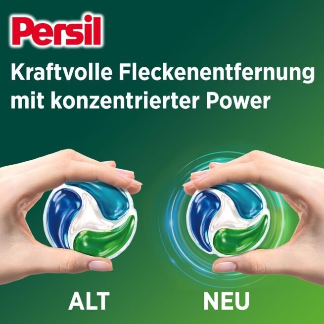 Persil Deep Clean 4-in-1-Discs (4 x 76 Waschgänge), Universalwaschmittel mit Tiefenreinigungstechnologie, Vollwaschmittel für strahlend saubere Wäsche und hygienische Frische in der Maschine