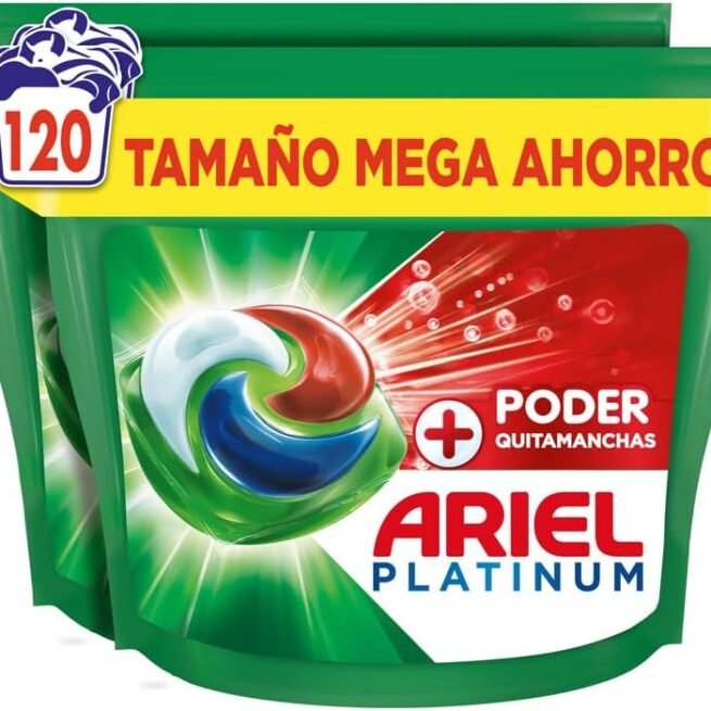 Detergente líquido para lavadora ARIEL PODS Platinum (120*3/360cápsulas/tabletas), jabón extra potente, quitamanchas, limpieza profunda